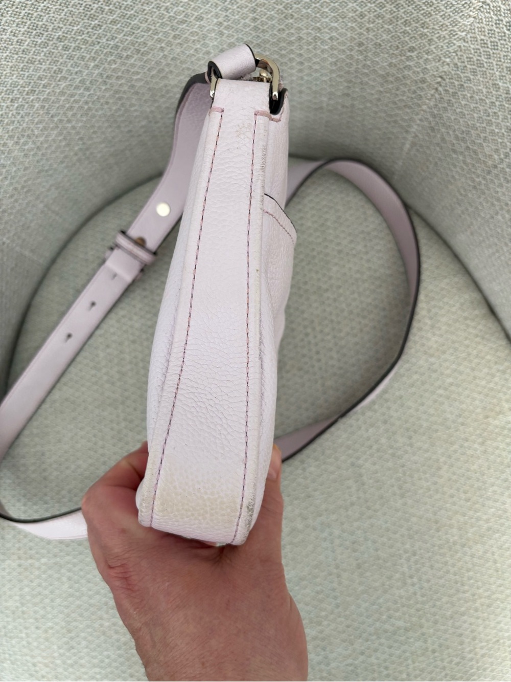 kate spade Pale Pink Pebbled Leather Crossbody Bag - Picture 6 of 13